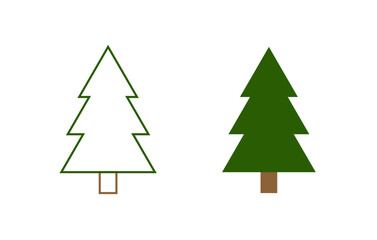 Fototapeta premium set of christmas trees ,vector
