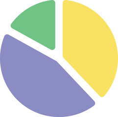 pie chart flat icon design style