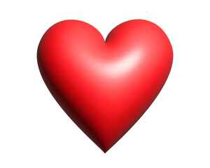 The 3D loving red heart icon