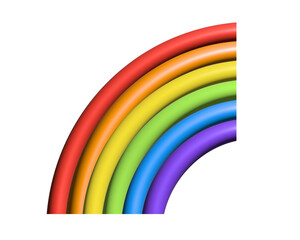 The 3D abstract rainbow colours icon