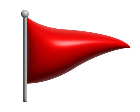 The 3D red flag pin icon 