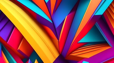 3d rendering of abstract geometric shape. Creative background design with vibrant colors.