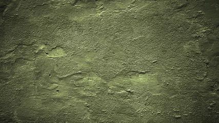 Fototapeten Black dark green brown khaki olive sage grunge background. Old concrete wall surface texture. Rough grain grungy plaster. Paint. Dirty distressed weathered creepy scary. Close-up. Vintage exterior. © Наталья Босяк