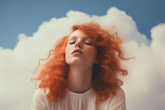 Portrait of a dreamy girl. 