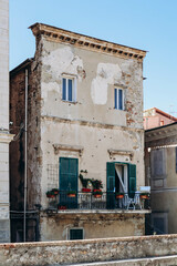 Fototapeta na wymiar Old city center of Ventimiglia in Italy