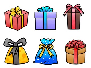 Merry Christmas gift wrapping box.