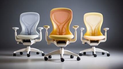 Easy Ergonomic Mesh Office Chair in Light Yellow & White Traditional Modern Fusion