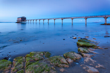 Bembridge Lifeboat Station on a summers evening at blue hour on the Isle Of Wight, England