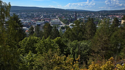 View of Sundsvall from Norra Berget, Sweden, Europe
