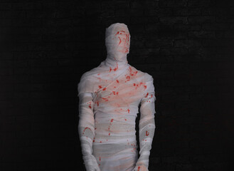 bloody mummy on a black background