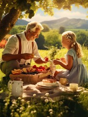 Family Picnic in the Countryside Creating Intergenerational Memories