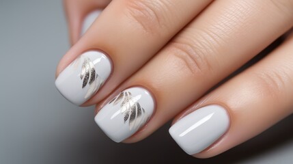 close up to beautiful nails, nail art, nail polish concept