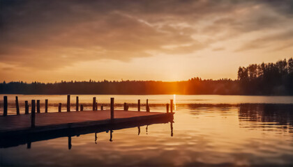 Aurea Alba- Luce Calda del Sole che Sorge sul Lago