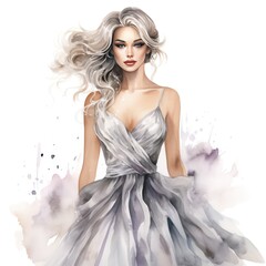 Vintage Lady Watercolor Clipart Baroque Inspired Rich and Ornate Detail