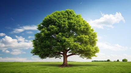 Fototapeta premium Compare the tree with its green color