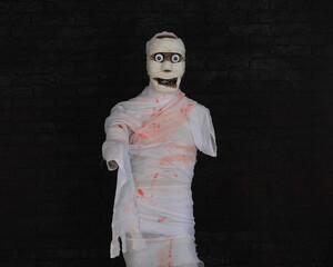 bloody mummy on a black background