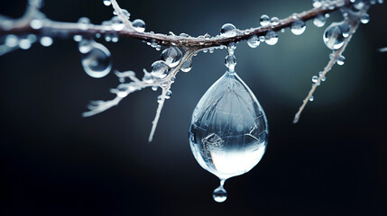 drops of water on a glass