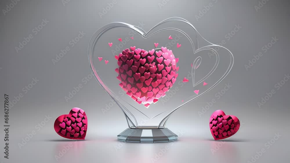 Poster bright background with hearts with space for text, multi-colored image with free copy space. concept