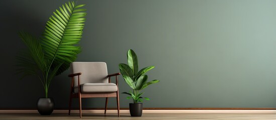 Green plant and chair on floor