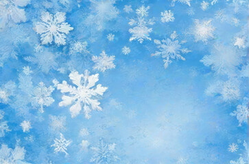Snow winter cold blue background