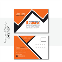 Creative modern corporate business postcard design template, digital marketing agency postcard design, suitable for Lands cap postcard.
