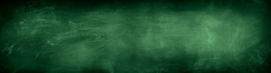 Fototapeta na wymiar Chalk rubbed out on green chalkboard background