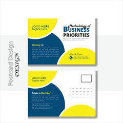 Professional  Business Postcard Design Template, digital marketing agency postcard design,suitable for Landscape flyer or Landscape brochure cover design.

