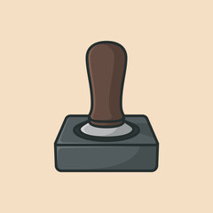 Wooden round rubber stamper and stamp