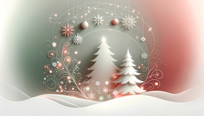 Can be used for Christmas wallpaper, postcards, simple design, Christmas tree motif - obrazy, fototapety, plakaty
