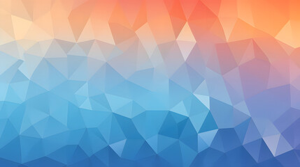 abstract background with orange and blue triangles - obrazy, fototapety, plakaty