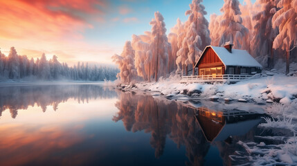 Fototapeta premium Beautiful Winter in Sweden