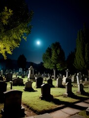 Scenic view of a cemetary 