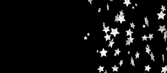 Stars - stars background, sparkle lights confetti falling. magic shining Flying christmas stars on night