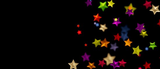 XMAS Stars - stars. Confetti celebration, Falling golden abstract decoration for party, birthday celebrate, - colourful