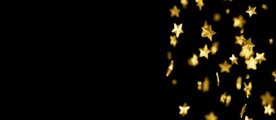 XMAS Stars - stars. Confetti celebration, Falling golden abstract decoration for party, birthday celebrate,