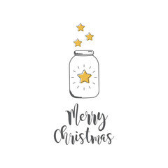 Poinsettia in a jar for Christmas.