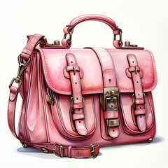 watercolor Handbag clipart, Generative Ai