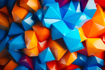 Obraz premium Colorful background of many different shapes and sizes of paper.