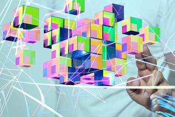 conference Digital Network and data concept 3d