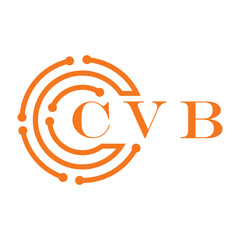 CVB letter design. CVB letter technology logo design on white background. CVB Monogram logo design for entrepreneur and business