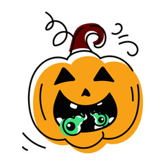 Spooky Halloween Celebration Doodle Icons 