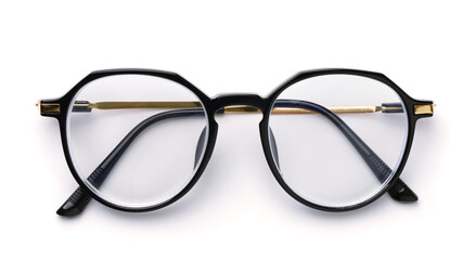 Folded black frame reading glasses