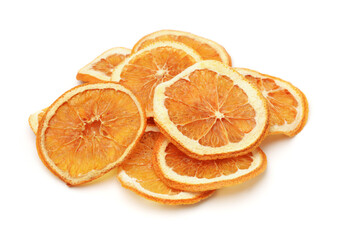 Fototapeta na wymiar Group of dry orange slices