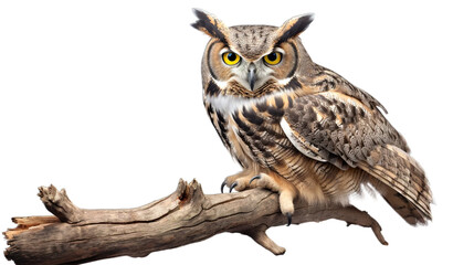 Obraz premium great horned owl transparent background PNG isolated