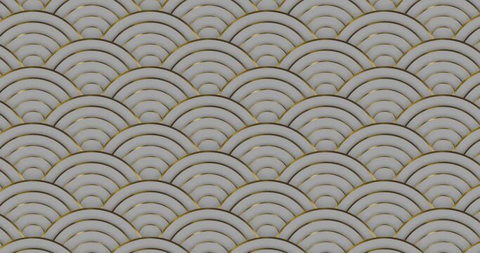 Abstract luxury circular ring with silver outline pattern backgrounds moving from right to left over white color background. Elegant circles luxury award background.
