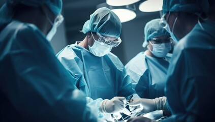 Medical Team Surgeons operate in an operating room. Surgeons working in an operating room spotting. Surgical Operation. Medical health issues.