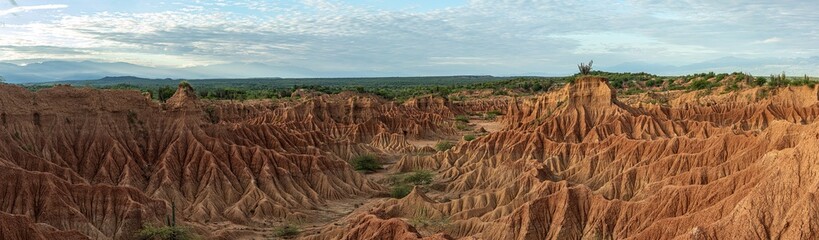 Tatacoa Desert Panoramic in the morning