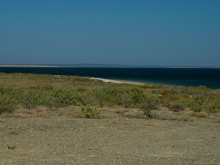 cortez sea baja california sur landscape from boat