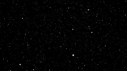 The Space travel, fly trough deep universe with millions of stars in dark sky black background 4K animation