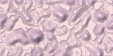 Fototapeta premium Topography grid map. Stylized topographic contour map Abstract lines background. Contour maps. Vector maunt ,river,sea map background